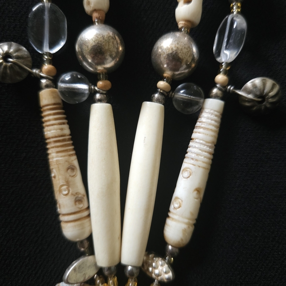 Vintage 'Sea Dreaming' designer beaded Amulet necklace by Maggie Zee - Picture 5 of 6